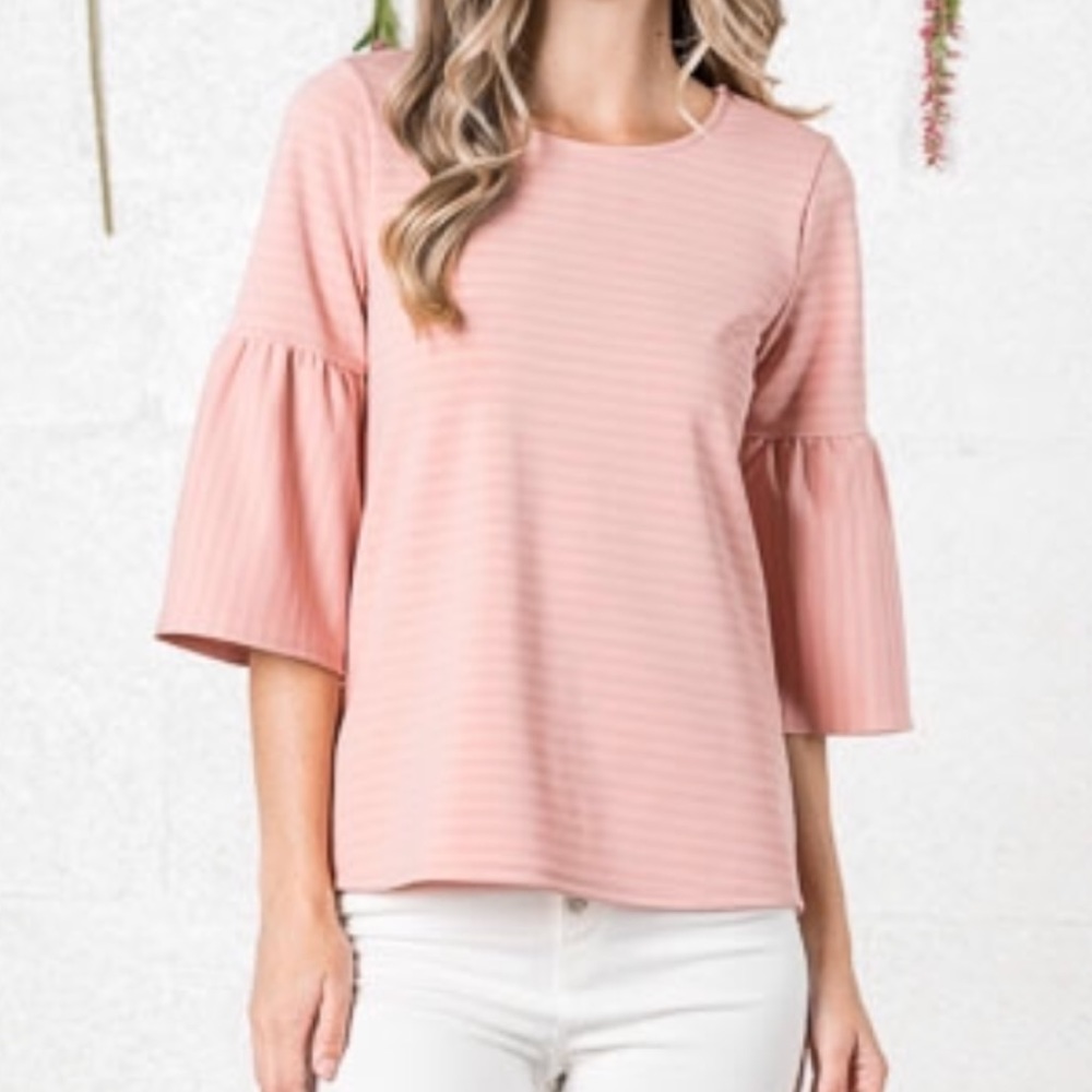 Rose ruffled top